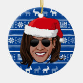 Kamala Harris Aviators Holiday Keramisch Ornament (Voorkant)
