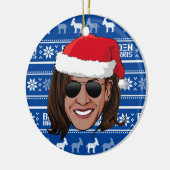 Kamala Harris Aviators Holiday Keramisch Ornament (Links)