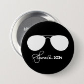 Kamala Harris Aviators Ronde Button 7,6 Cm (Voorkant /achterkant)