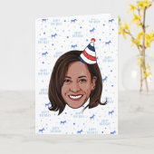 Kamala Harris Birthday Kaart (Gele Bloem)