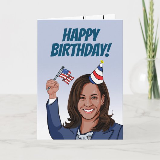 Kamala Harris Birthday Kaart (Voorkant)