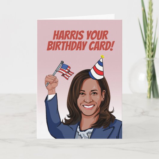 Kamala Harris Birthday Kaart (Voorkant)