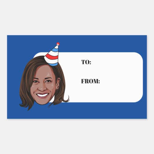 KAMALA HARRIS Birthday Rechthoekige Sticker (Voorkant)
