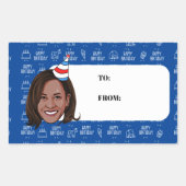 KAMALA HARRIS Birthday Rechthoekige Sticker (Voorkant)