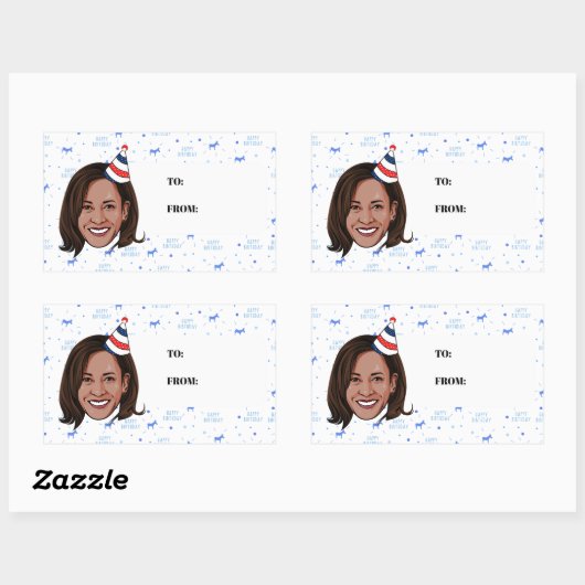 Kamala Harris Birthday Rechthoekige Sticker (Vel)