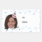 Kamala Harris Birthday Rechthoekige Sticker (Voorkant)