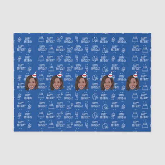 KAMALA HARRIS Birthday Tissuepapier (Voorkant)