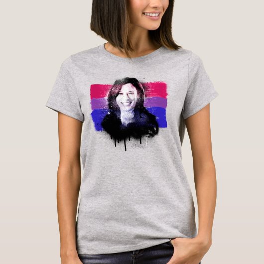 Kamala Harris Biseksuele Pride T-Shirt (Voorkant)