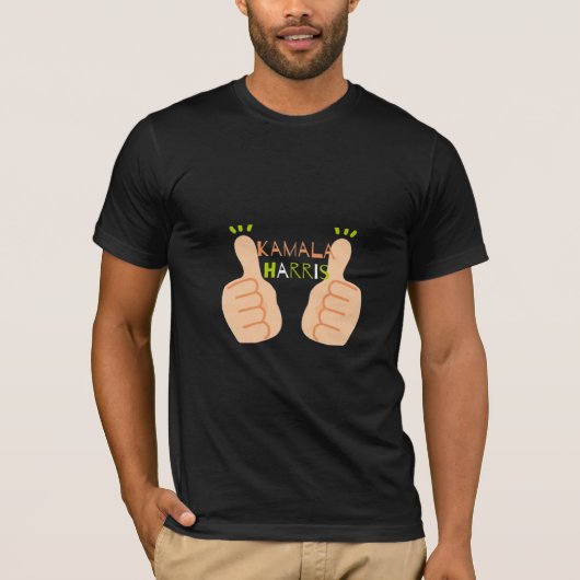 kamala harris black-shirt t-shirt (Voorkant)