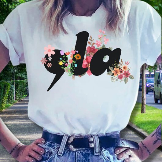 Kamala Harris Bloemen - Trendy Comma la Floral T-shirt