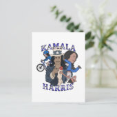 Kamala Harris Bootleg Rap Stijl Verkiezing Briefkaart (Staand voorkant)