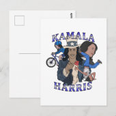 Kamala Harris Bootleg Rap Stijl Verkiezing Briefkaart (Voorkant / Achterkant)