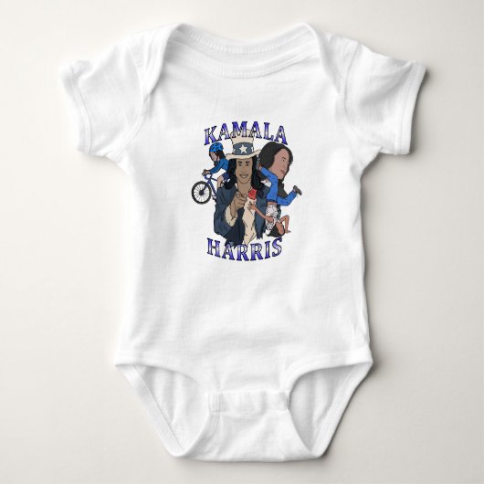 Kamala Harris Bootleg Rap Stijl Verkiezing Romper (Voorkant)