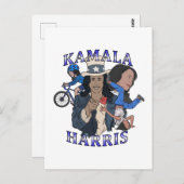 Kamala Harris Bootleg Rap Stijl Verkiezingen Briefkaart (Voorkant / Achterkant)