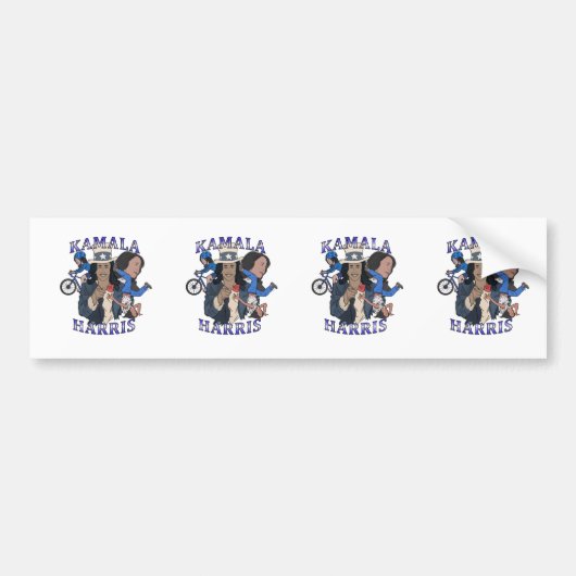 Kamala Harris Bootleg Rap Stijl Verkiezingen Bumpersticker (Voorkant)