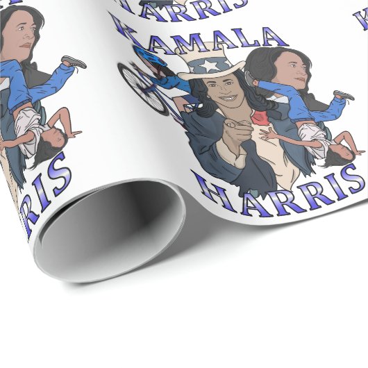 Kamala Harris Bootleg Rap Stijl Verkiezingen Cadeaupapier (Rol Hoek)