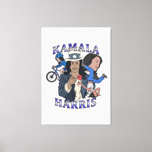 Kamala Harris Bootleg Rap Stijl Verkiezingen Canvas Afdruk (Voorkant)