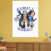 Kamala Harris Bootleg Rap Stijl Verkiezingen Canvas Afdruk (Insitu (Woonkamer))