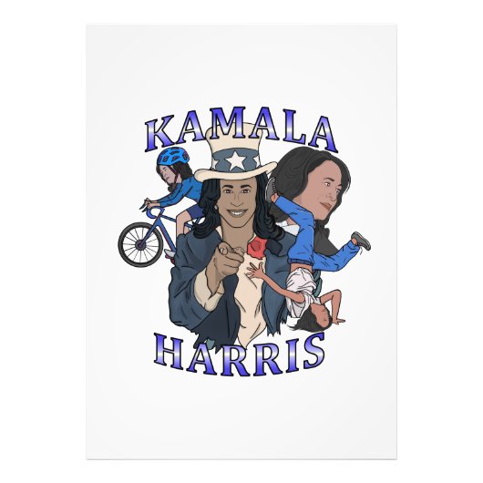 Kamala Harris Bootleg Rap Stijl Verkiezingen Foto Afdruk (Voorkant)