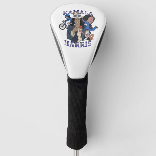 Kamala Harris Bootleg Rap Stijl Verkiezingen Golfheadcover (Voorkant)