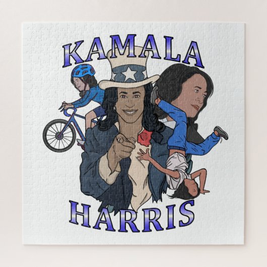 Kamala Harris Bootleg Rap Stijl Verkiezingen Legpuzzel (Verticaal)