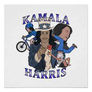 Kamala Harris Bootleg Rap Stijl Verkiezingen Perfect Poster