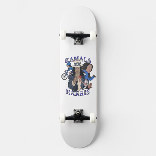 Kamala Harris Bootleg Rap Stijl Verkiezingen Persoonlijk Skateboard (Voorkant)