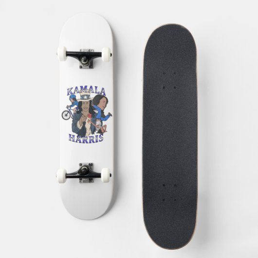 Kamala Harris Bootleg Rap Stijl Verkiezingen Persoonlijk Skateboard (Voorkant)