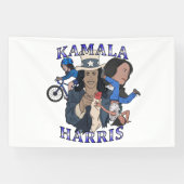 Kamala Harris Bootleg Rap Stijl Verkiezingen Spandoek (Horizontaal)
