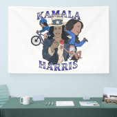Kamala Harris Bootleg Rap Stijl Verkiezingen Spandoek (Beurs)