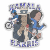 Kamala Harris Bootleg Rap Stijl Verkiezingen Sticker (Voorkant)