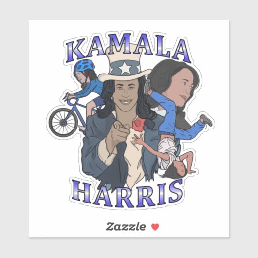 Kamala Harris Bootleg Rap Stijl Verkiezingen Sticker (Vel)
