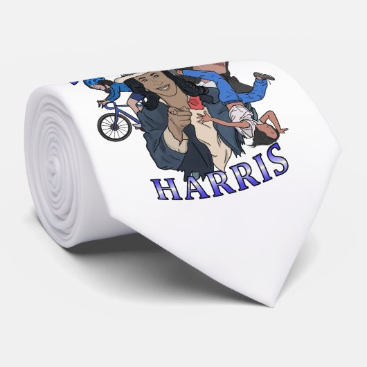 Kamala Harris Bootleg Rap Stijl Verkiezingen Stropdas (Opgerold)