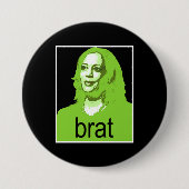 Kamala Harris Brat Ronde Button 7,6 Cm (Voorkant)