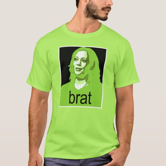 Kamala Harris Brat T-shirt (Voorkant)