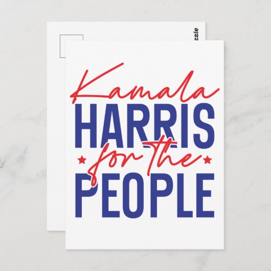Kamala Harris Briefkaart (Voorkant / Achterkant)