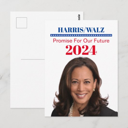 Kamala Harris Briefkaart (Voorkant / Achterkant)