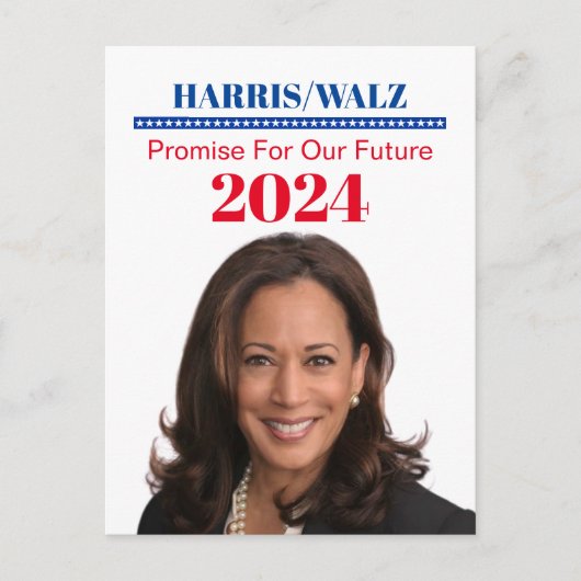 Kamala Harris Briefkaart (Voorkant)