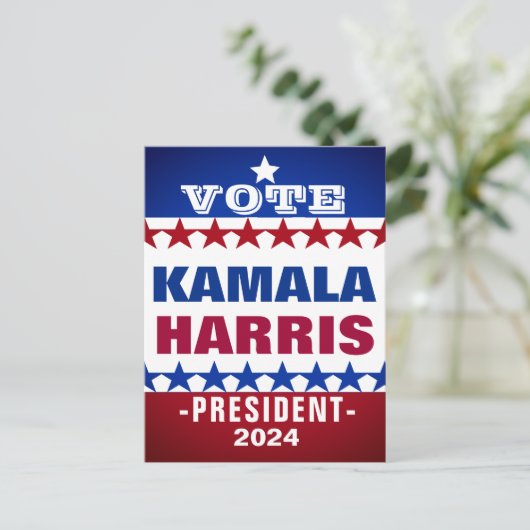 Kamala Harris Briefkaart (Staand voorkant)