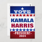 Kamala Harris Briefkaart (Voorkant / Achterkant)