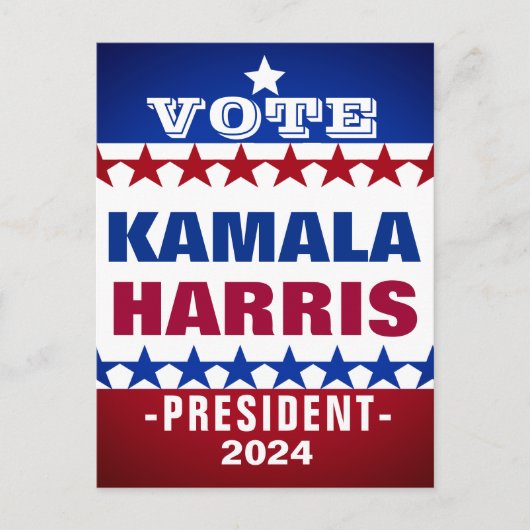 Kamala Harris Briefkaart (Voorkant)