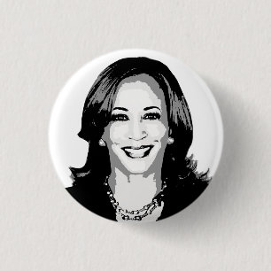 Kamala Harris Bust Ronde Button 3,2 Cm