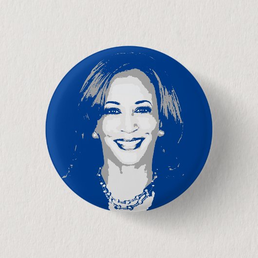Kamala Harris Bust Ronde Button 3,2 Cm (Voorkant)