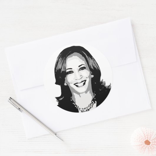 Kamala Harris Bust Ronde Sticker (Envelop)