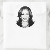 Kamala Harris Bust Ronde Sticker (Tas)