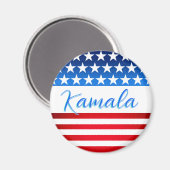 Kamala Harris Campagne SWAG Amerikaanse vlag Elega Magneet (Voorkant / Achterkant)