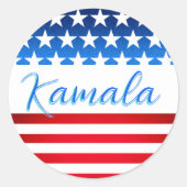 Kamala Harris Campagne SWAG Amerikaanse vlag Elega Ronde Sticker (Voorkant)