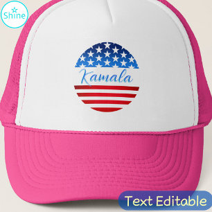 Kamala Harris Campagne SWAG Amerikaanse vlag Elega Trucker Pet