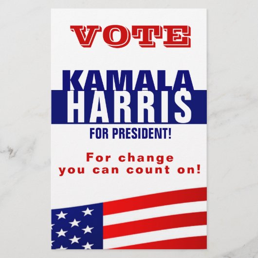 Kamala Harris Campaign Politieke Sjabloon Flyer (Voorkant)