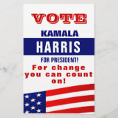 Kamala Harris Campaign Politieke Sjabloon Flyer (Achterkant)